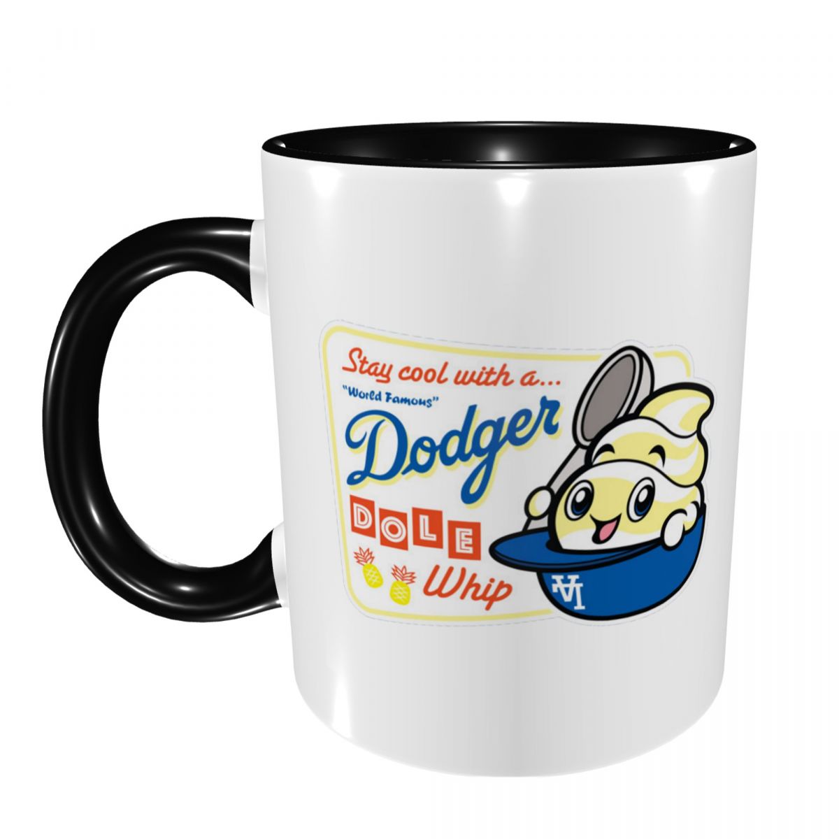 Coffee Tea World - 世界的に有名なドジャー・ドール・ウィップマグ面白いセラミックコーヒーカップティーカップミルクカップドリンクウェア女性男性へのギフト