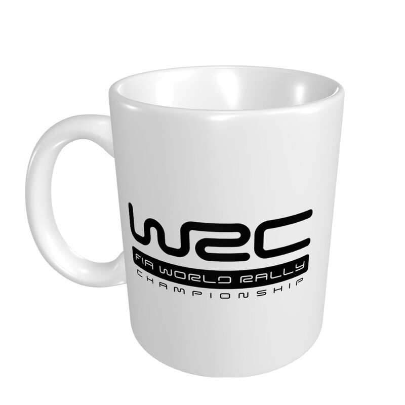 Coffee Tea World - WRCワールドラリー選手権のロゴがプリントされたセラミックマグカップ。容量11オンス。コーヒーや紅茶、ココアなど、様々な飲み物に適した、持ち手付きのセラミック製カップ。ご家庭用。