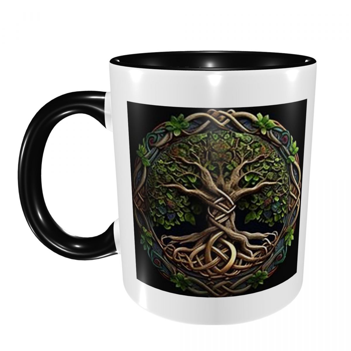 Coffee Tea World - 聖書の生命の樹マグカップ面白いセラミックコーヒーカップティーマグカップミルクカップドリンクウェアギフト女性男性向け