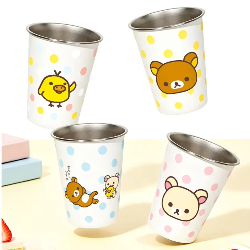 Good Coffee Tea - かわいいリラックマ キイロイトリ ステンレス製カップ 漫画トレンドおもちゃ 水・コーヒー・ジュース・ティーカップ 家庭・オフィス用