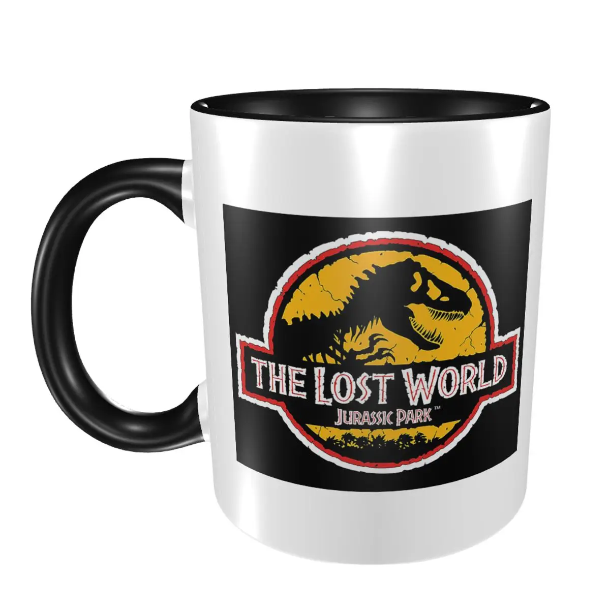 Coffee Tea World - ジュラシックワールドロゴ進化恐竜ワールドマグ面白いセラミックコーヒーカップティーマグミルクカップドリンクウェアギフト女性男性用