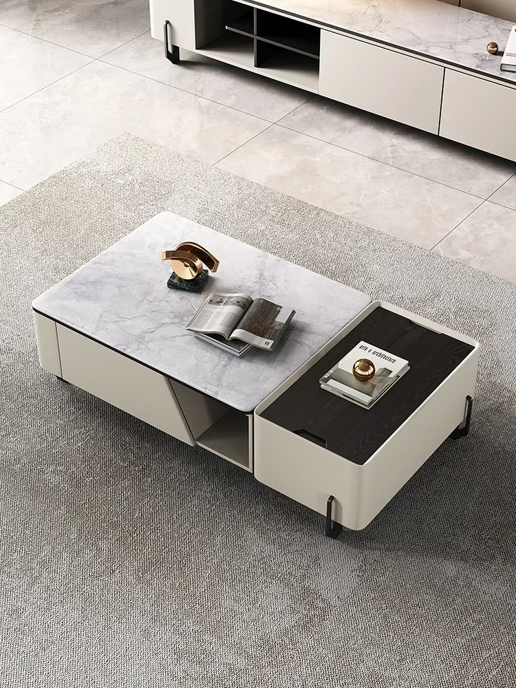 Coffee Tea Unit - 耐久性のあるシンプルなリビングルームライト、高級感のあるクリエイティブなロックプレート、高められた小型ユニットティーテーブル