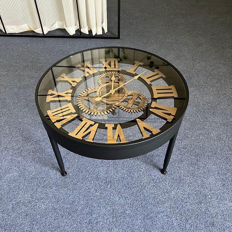 Coffee Tea Unit - レトロで高級感のある北欧リビングルーム用小型ユニットティーテーブル、アメリカンスタイルのホームステイホテル用サイドテーブル、高級時計アートティーテーブル