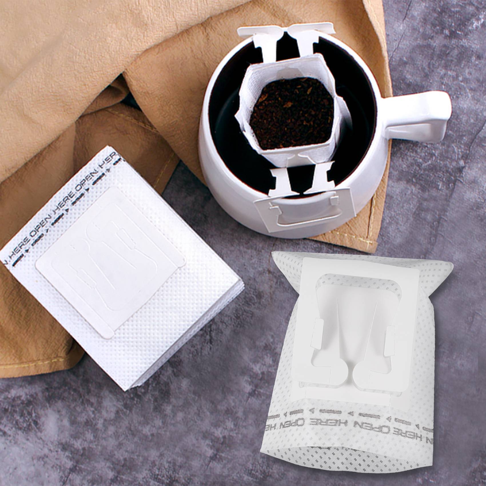 50枚入り/パック ドリップコーヒーフィルターバッグ ポータ - Coffee & Tea Garden Lincoln Menu のレビューと価格