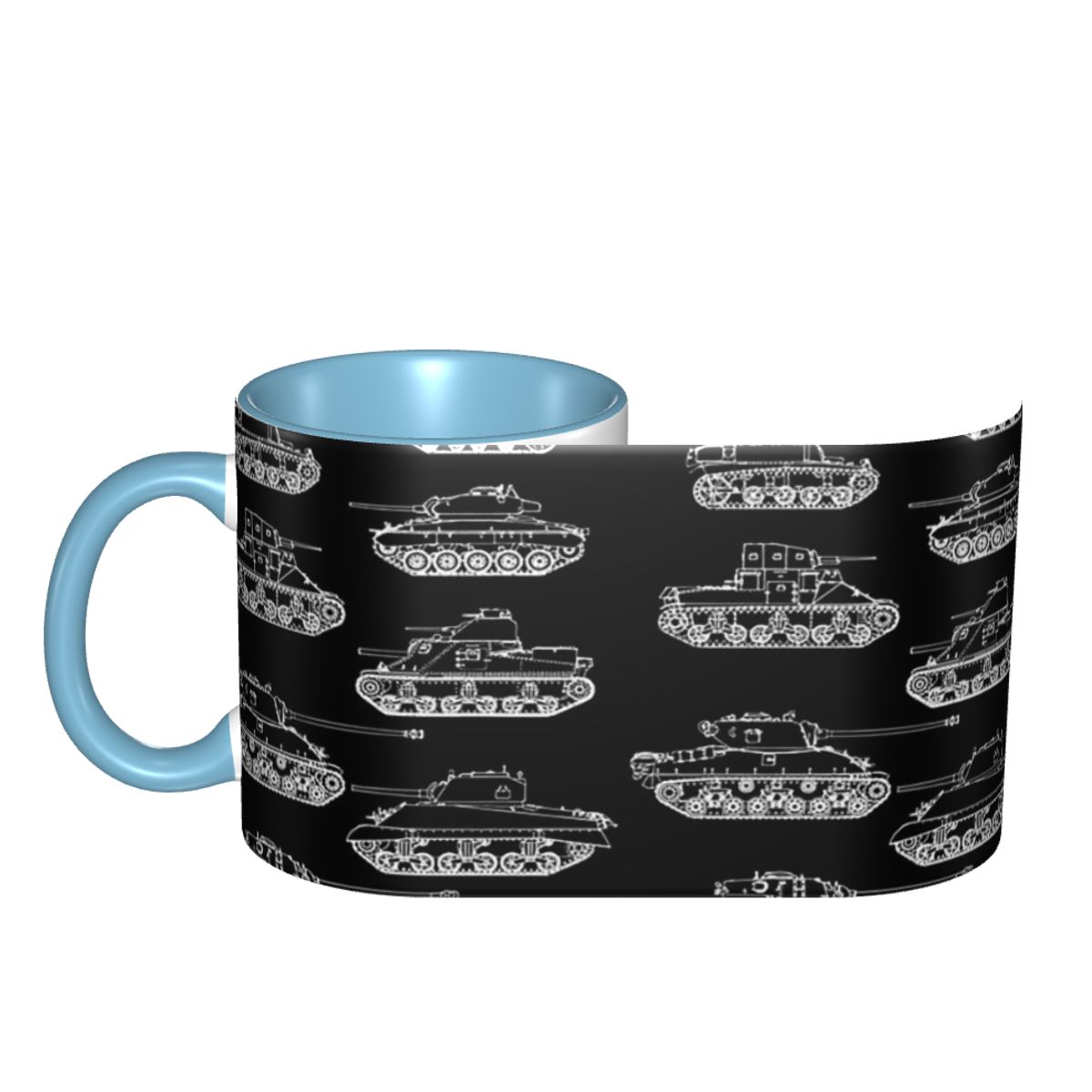 第二次世界大戦のアメリカ戦車柄マグカップ 面白いセラミック製 - Coffee Tea World のレビューと価格