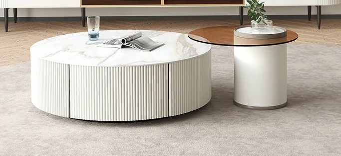 モダンなシンプルなコーヒーテーブルリビングルームホームストー - Coffee Tea Unit のレビューと価格