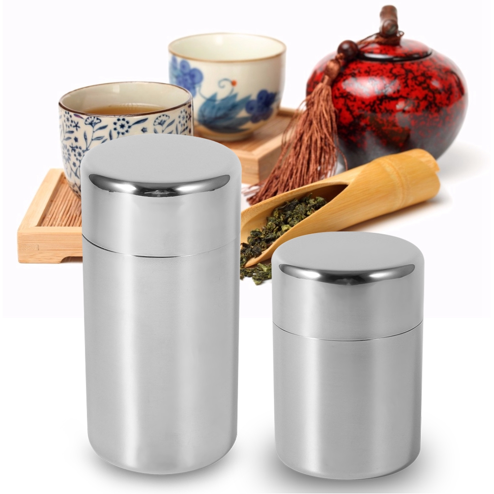 ステンレス製のお茶の葉のキャニスター,野菜や紅茶用の容器,砂 - Coffee Tea And Leaf のレビューと価格
