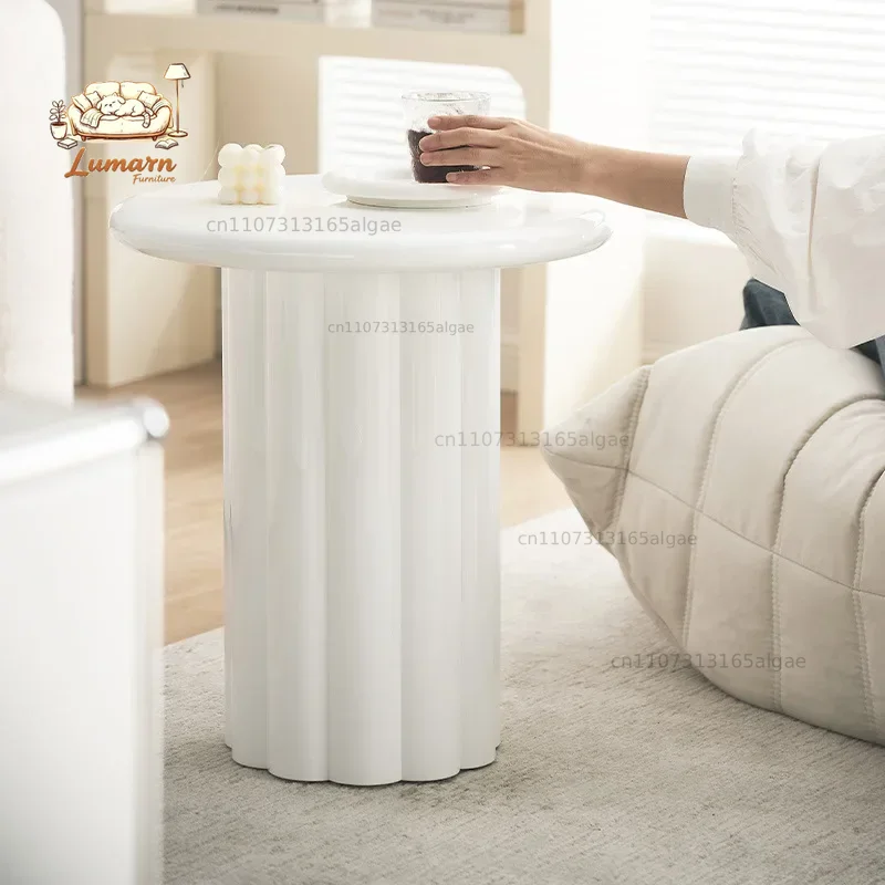 北欧ミニマリズム無垢材円形コーナーソファテーブルクリエイティ - Coffee Tea Unit のレビューと価格