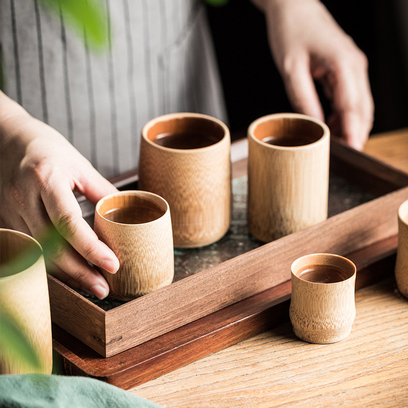 竹製の手作り木製カップ,日本のスタイル,刻まれた天然のウォー - Coffee Tea Japan のレビューと価格