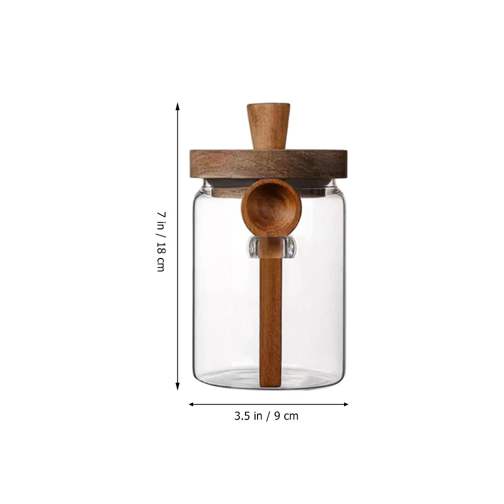 透明ガラス製食品保存容器、気密性のある木製蓋付き、コーヒー容 - Coffee And Tea Glass のレビューと価格