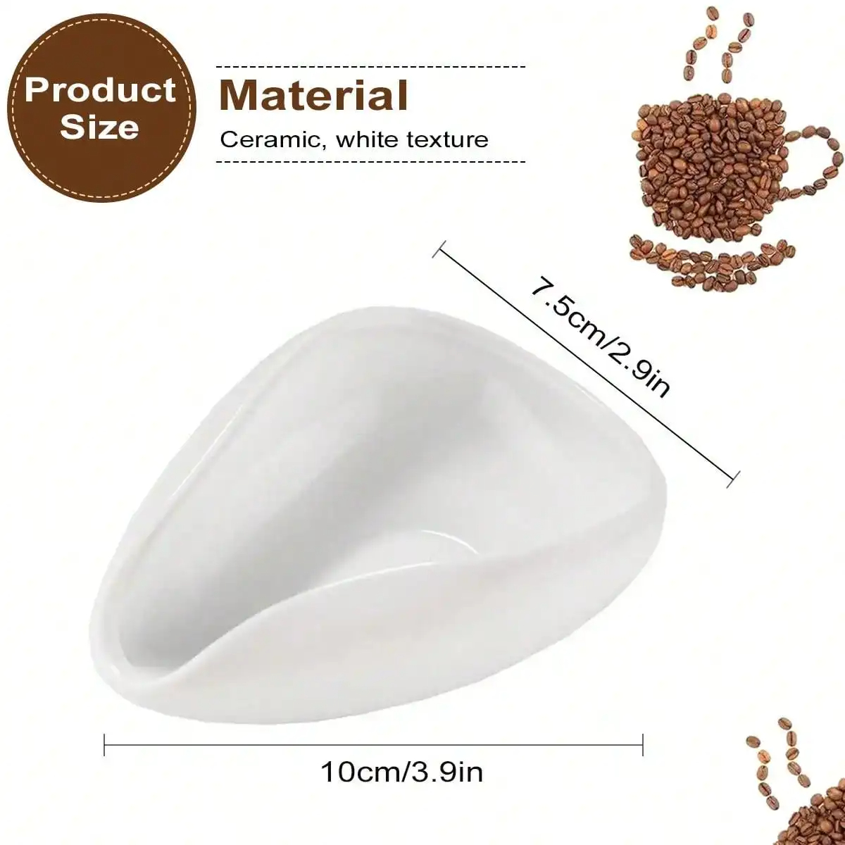 Leeseph コーヒー豆投与カップ、ピュアホワイトセラミッ - Coffee Or Tea Please のレビューと価格
