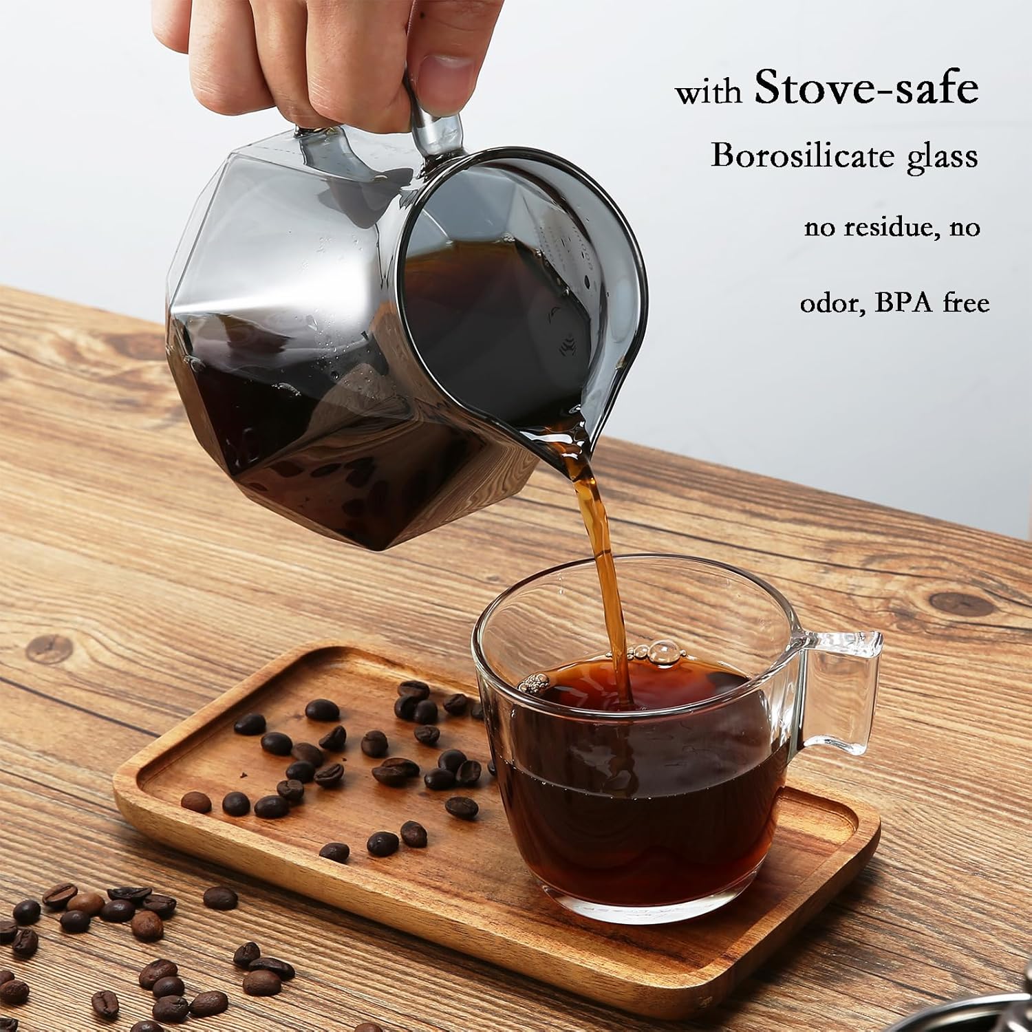 マグパイガラスコーヒーポット V60フィルターカップセット用 - Coffee And Tea Glass のレビューと価格
