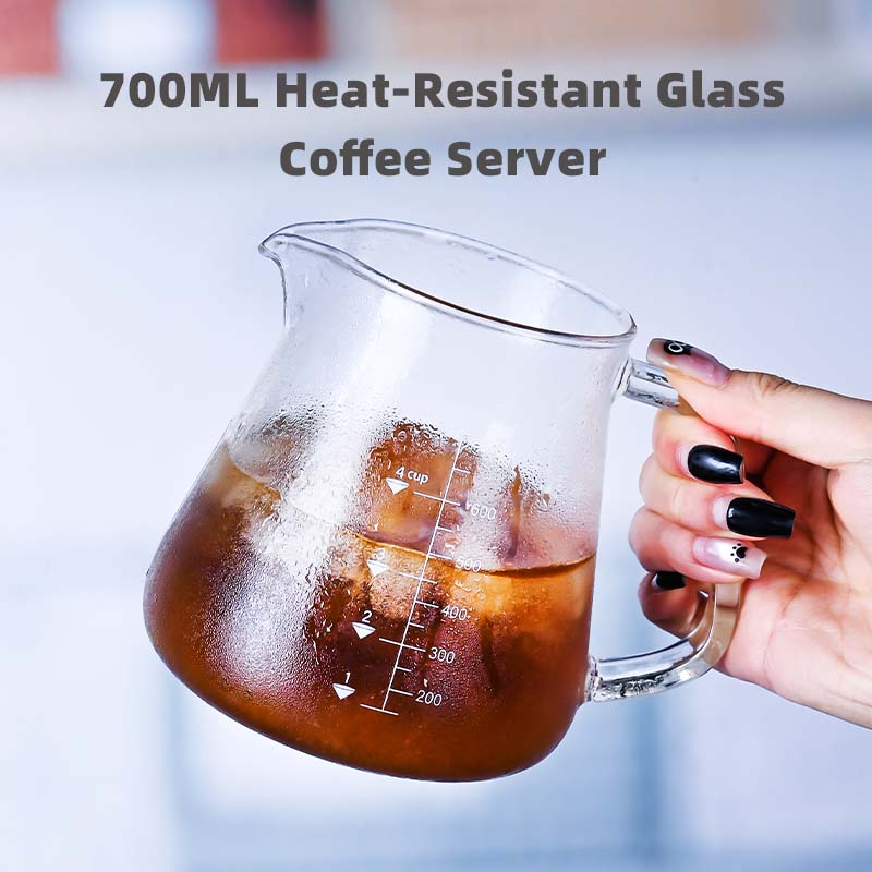 新しい高ホウケイ酸ガラス製700mlコーヒーポットとティーポ - Coffee And Tea Glass のレビューと価格