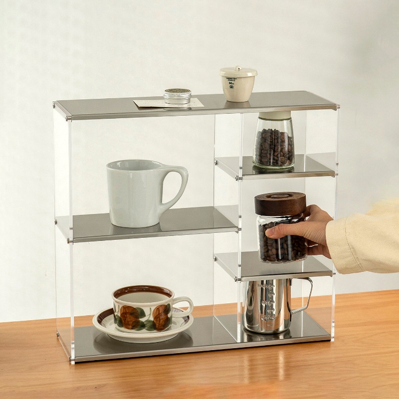 多層ステンレス製棚ユニット大容量フィギュアショーケーススタン - Coffee Tea Unit のレビューと価格