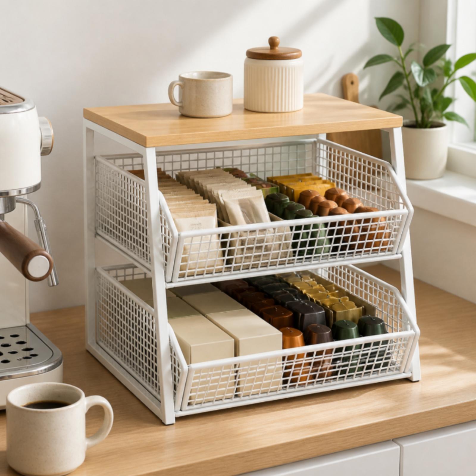 引き出し付きの収納ラック兼整理ボックス。デスクやカウンターに - Coffee Tea Unit のレビューと価格